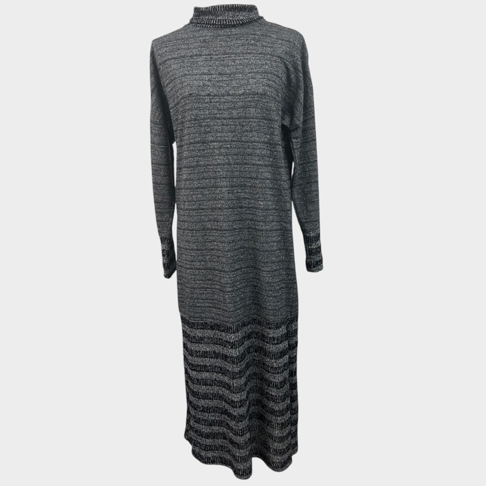 Anthro Self Contrast S Turtleneck Dress‎ Lightweight Rib Sweater Knit USA Sample